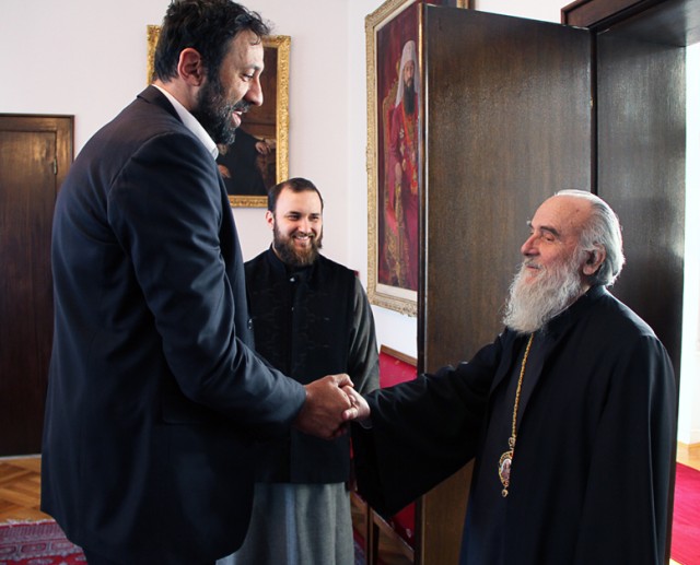 Serbian Patriarch meets Ana and Vlade Divac