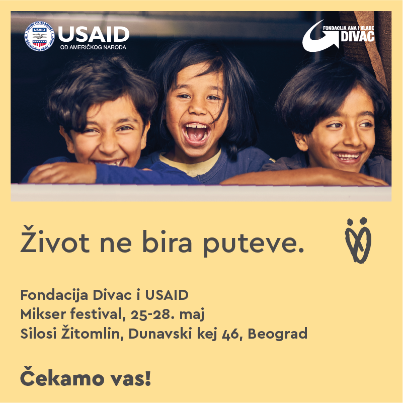 Fondacija Divac i USAID na Mikser Festivalu od 25-28. maja