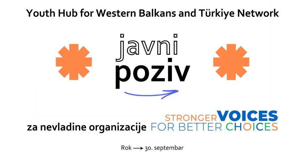 Javni poziv za nevladine organizacije - Youth Hub for Western Balkans and Türkiye